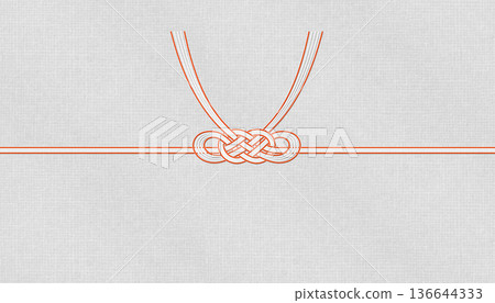 時尚現代的日本和紙以及「花柳淡路結」水引,適用於慶祝活動和喜慶場合。 時尚現代的日本和紙以及「花柳淡路結」水引,適用於慶祝活動和喜慶場合。 136644333