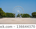 Ferris Wheel Majesty A Bordeaux, France Landmark on Display Under Clear Blue Skies Scene 136644370