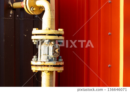 Maintenance and inspection in industry. Active industrial environment with safety equipment 136646071