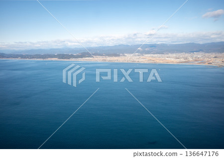 Aerial view from an airplane near Kochi Ryoma Airport 136647176