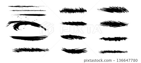 手繪日式墨水筆觸 136647780