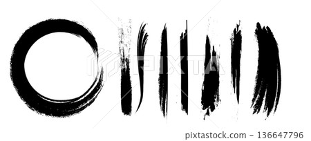 手繪日式墨水筆觸 手繪日式墨水筆觸 136647796