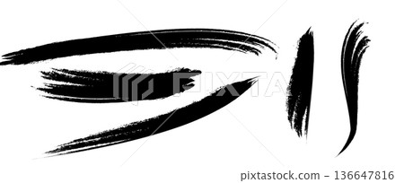 手繪日式墨水筆觸 136647816