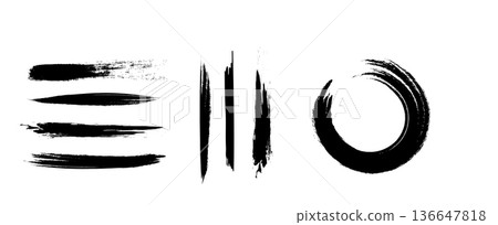 手繪日式墨水筆觸 136647818