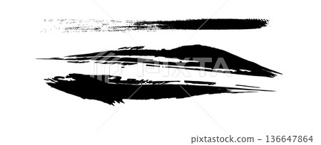 手繪日式墨水筆觸 手繪日式墨水筆觸 136647864