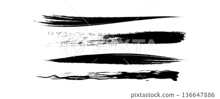 手繪日式墨水筆觸 手繪日式墨水筆觸 136647886