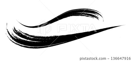 Hand drawn Japanese style ink brush strokes 136647916