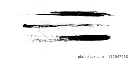 手繪日式墨水筆觸 手繪日式墨水筆觸 136647918