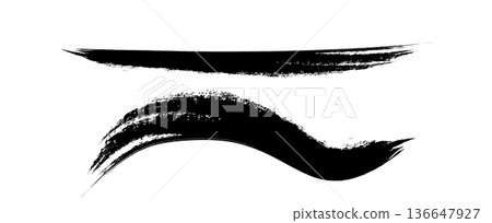 手繪日式墨水筆觸 手繪日式墨水筆觸 136647927