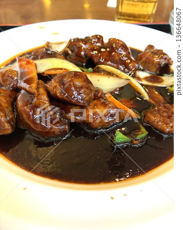 Black vinegar sweet and sour pork Black vinegar sweet and sour pork 136648067