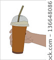 hand with a cup of coffee 136648086