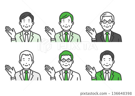指導,CEO男性頭像圖示集 指導,CEO男性頭像圖示集 136648398