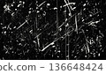 High contrast abstract black and white raster texture with rough hand-drawn scratch marks and grunge details. 136648424