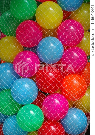 Multi color Balls closeup 136648441