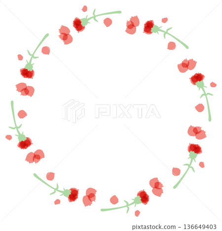 Translucent Carnation Series for Mother's Day | Carnation Wreath 136649403