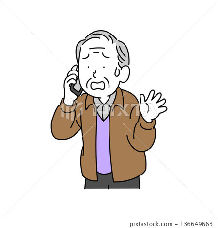 高級男性打電話 136649663