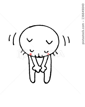 Illustration of a cute cat bowing, illustration of a cat bowing, illustration of a cat making a request Illustration of a cute cat bowing, illustration of a cat bowing, illustration of a cat making a request 136649840