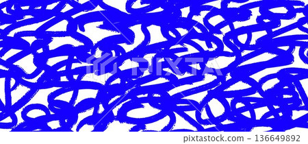 Seamless blue brush stroke scribbles texture. Repeated hand drawn abstract doodles pattern. Grunge rough sketched scrawl background. Bold pencil chalk or crayon squiggle lines wallpaper. Vector Seamless blue brush stroke scribbles texture. Repeated hand drawn abstract doodles pattern. Grunge rough sketched scrawl background. Bold pencil chalk or crayon squiggle lines wallpaper. Vector 136649892