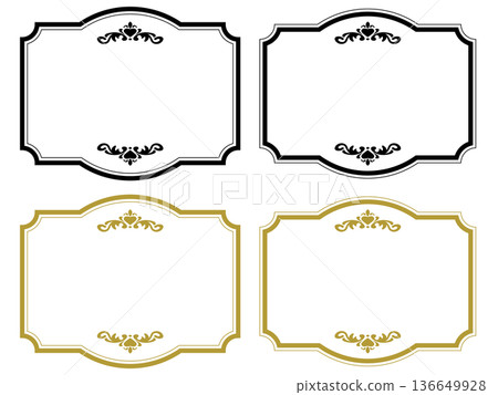 可愛的心形相框~金色和黑色套裝~ 136649928