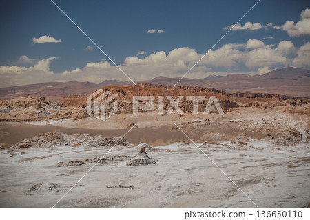 Volcanoes in the Atacama Desert. Valle de la Luna 136650110
