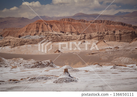 Volcanoes in the Atacama Desert . Valle de la Luna 136650111