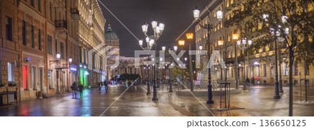 Night streets of St. Petersburg. Night streets of St. Petersburg. 136650125