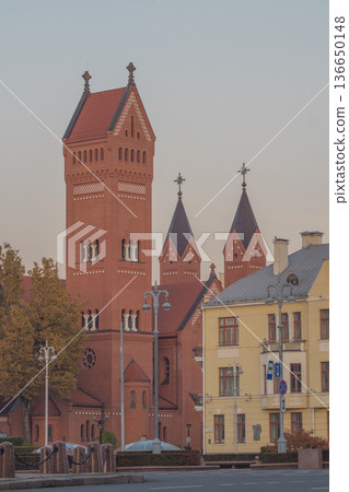 The Red Church is a symbol of the city of Minsk. Belarus The Red Church is a symbol of the city of Minsk. Belarus 136650148