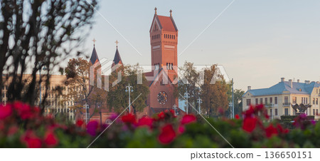 The Red Church is a symbol of the city of Minsk. Belarus The Red Church is a symbol of the city of Minsk. Belarus 136650151
