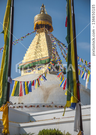 Buddhist stupa in Kathmandu. Nepal 136650185