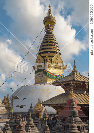 Buddhist stupa in Kathmandu Buddhist stupa in Kathmandu 136650196