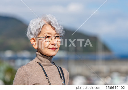 旅行的資深婦女 旅行的資深婦女 136650402