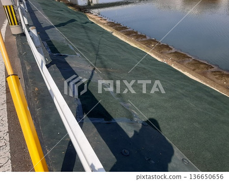 Riverside scenery: Shadows Riverside scenery: Shadows 136650656