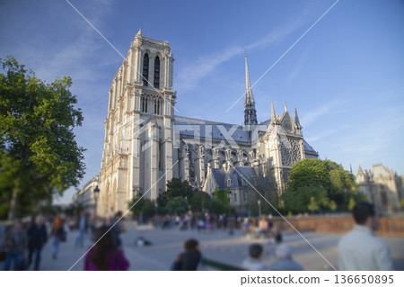Notre Dame Cathedral in Paris. Notre Dame Cathedral in Paris. 136650895