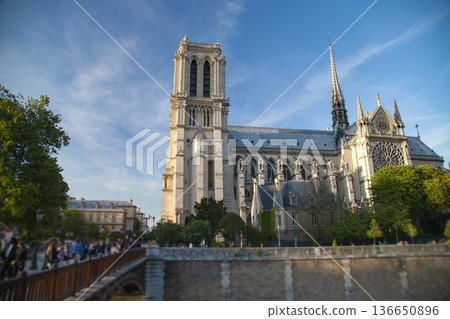 Notre Dame Cathedral in Paris. 136650896