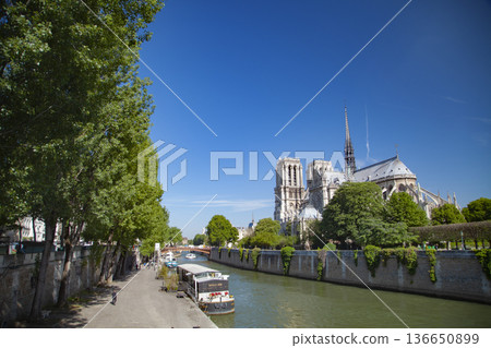 Notre Dame Cathedral in Paris. Notre Dame Cathedral in Paris. 136650899
