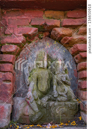 Buddhist architecture in the ancient city of Kathmandu. Nepal. Buddhist architecture in the ancient city of Kathmandu. Nepal. 136650918
