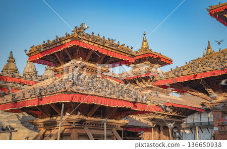 Buddhist architecture in the ancient city of Kathmandu. Nepal. Buddhist architecture in the ancient city of Kathmandu. Nepal. 136650938