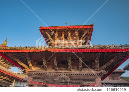 Buddhist architecture in the ancient city of Kathmandu. Nepal. Buddhist architecture in the ancient city of Kathmandu. Nepal. 136650939