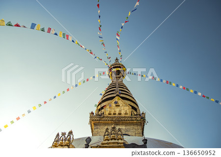 Nepalese Buddhist Temples in Kathmandu 136650952