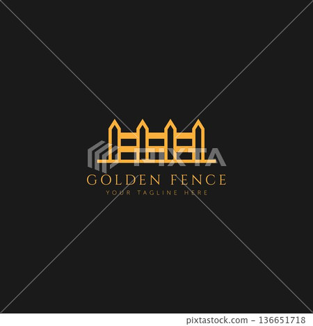 minimalist fence logo vector illustration design. premium line art hedge logo concept minimalist fence logo vector illustration design. premium line art hedge logo concept 136651718