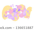 Pop colorful ink abstract background frame purple yellow 136651887