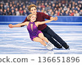 Amazing performance on the ice Western figure skating pair 136651896