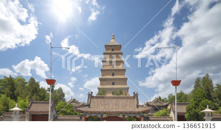 Big Wild Goose Pagoda in Xi'an 136651915