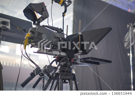 TV camera on the set of the show 136651944