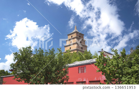 Big Wild Goose Pagoda in Xi'an Big Wild Goose Pagoda in Xi'an 136651953
