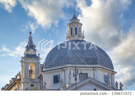 Piazza del Popolo in Rome 136651972