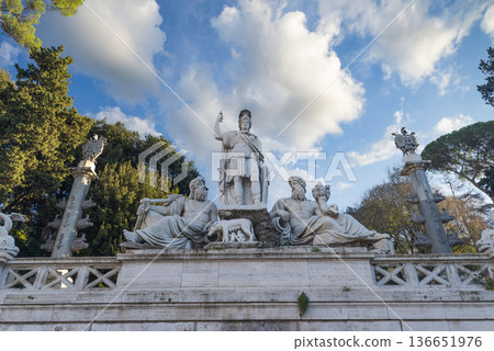 Piazza del Popolo in Rome 136651976