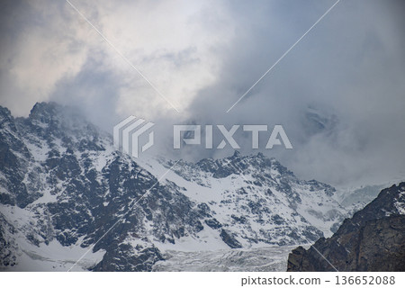 Caucasus mountain ranges 136652088