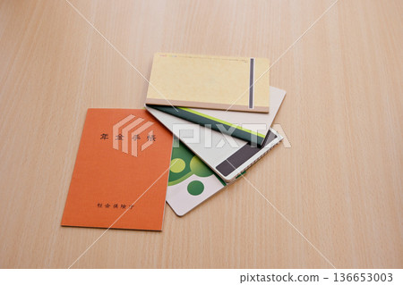 Pension notebook and passbook Pension notebook and passbook 136653003