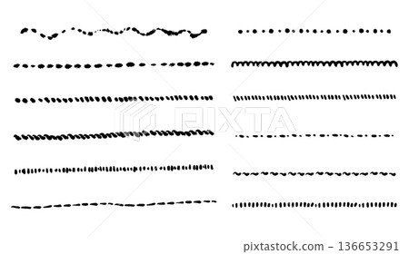 Knitting-style handwritten lines, black and white Knitting-style handwritten lines, black and white 136653291